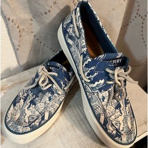 Men’s Sperry Top-Siders; Blue & White